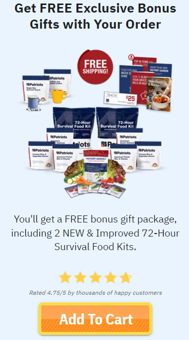 4Patriots 3 Month Food Supply review and emergency food kit